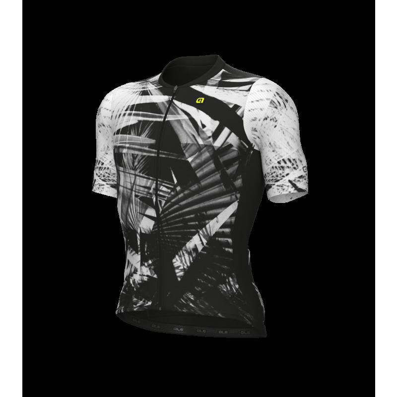 Letní cyklistický dres Alé Cycling Palm PR-E pánský černý/bílý