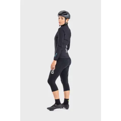 Zimná cyklistická bunda dámska ALÉ GIUBBINO DONNA ELEMENTS čierna