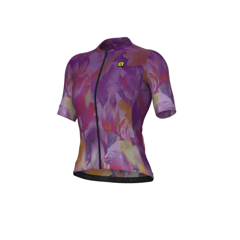 Letní cyklistický dres Alé Cycling Jardin PR-E dámský růžový/modrý/oranžový