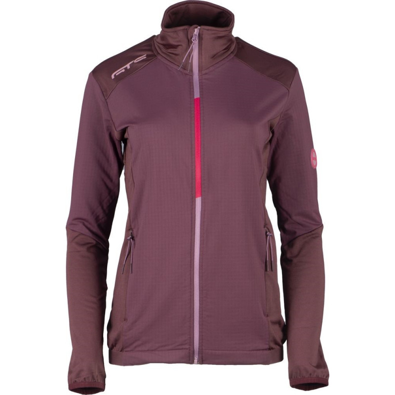 Outdoorová flíska dámska GTS Waffle bordová
