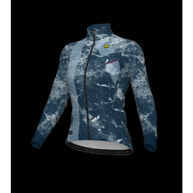 Zateplený cyklistický dres dámský Alé Cycling PR-E Icy modrý