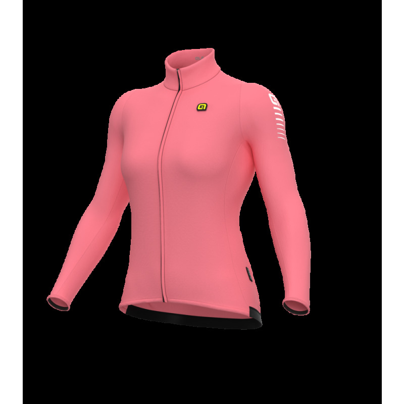 Zateplený cyklistický dres dámský Alé Cycling Warm Race R-EV1 růžový