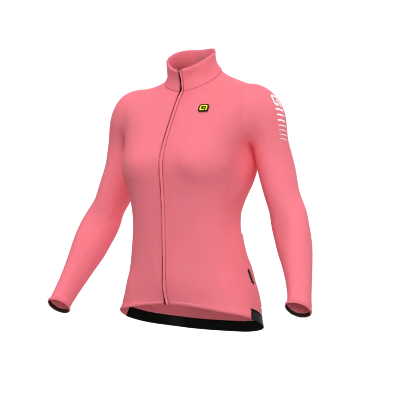 Zateplený cyklistický dres dámský Alé Cycling Warm Race R-EV1 růžový