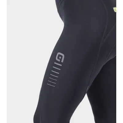 Zimné dámske cyklistické nohavice s trakmi Alé Cycling Solid Essential čierne