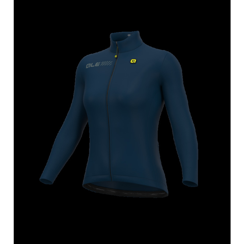 Zateplený cyklistický dres dámský Alé Cycling Solid Fondo 2.0 modrý