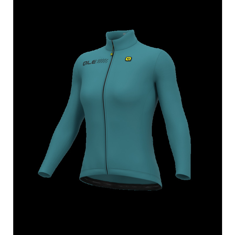 Zateplený cyklistický dres dámský Alé Cycling Solid Fondo 2.0 tyrkysový