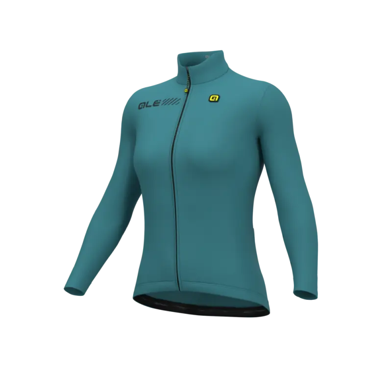 Zateplený cyklistický dres dámský Alé Cycling Solid Fondo 2.0 tyrkysový
