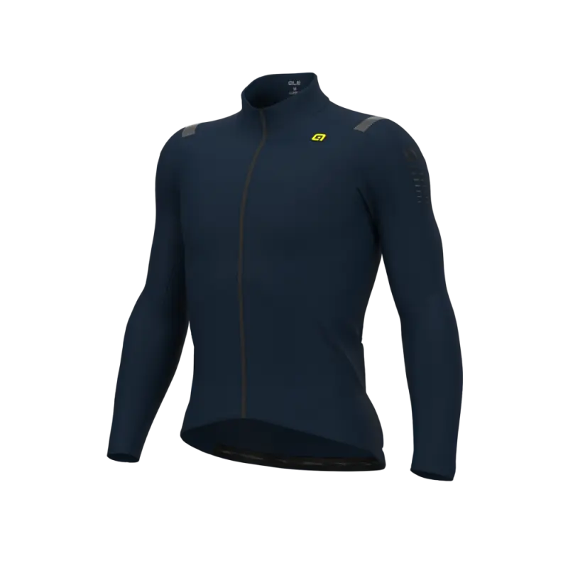 Zateplený cyklistický dres pánský Alé Cycling R-EV1 Warm Race modrý