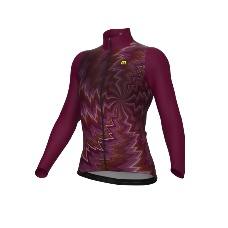 Zateplený cyklistický dres dámský Alé Cycling PR-E Liquid bordó