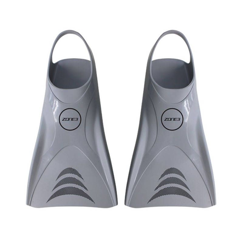 Silikónové plavecké plutvy Zone3 V-Flex Ergo Training Fins sivé