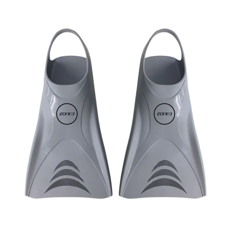 Silikónové plavecké plutvy Zone3 V-Flex Ergo Training Fins sivé