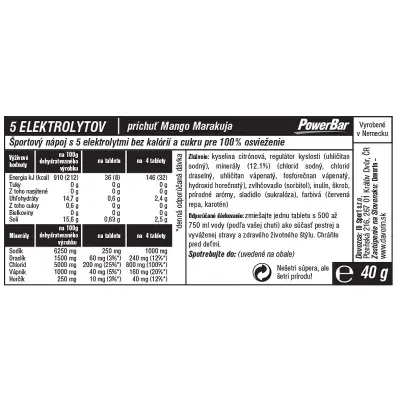 PowerBar 5 Elektrolytov 10 tabliet - Mango/Marakuja_alt0
