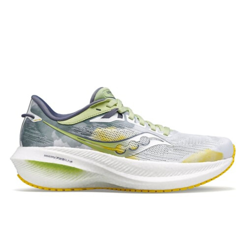 Běžecká obuv Saucony S10881-138 TRIUMPH 21 white/fern 4 dámská zelená/bílá