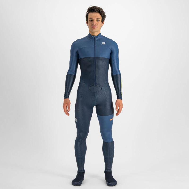 Kombinéza na běžky Sportful Apex pánská tmavě modrá/žlutá