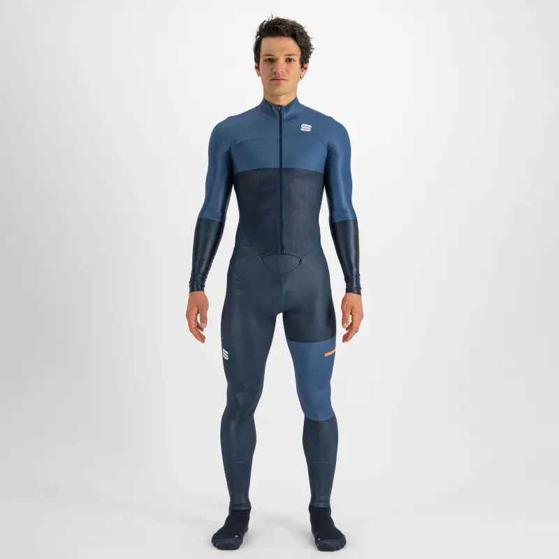 Kombinéza na běžky Sportful Apex pánská tmavě modrá/žlutá