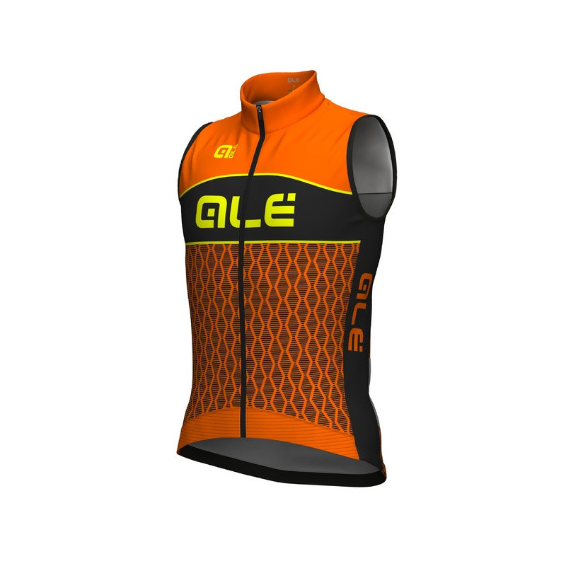 Vetruodolná vesta pánska Alé Cycling PR-S oranžová