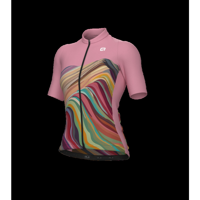 Letní cyklistický dres Alé Cycling PR-E Rainbow dámský růžový