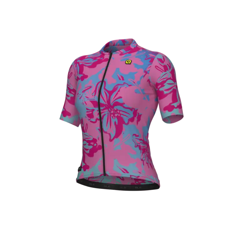 Letný cyklistický dres Alé Cycling PR-E Honolulu dámsky rúžový