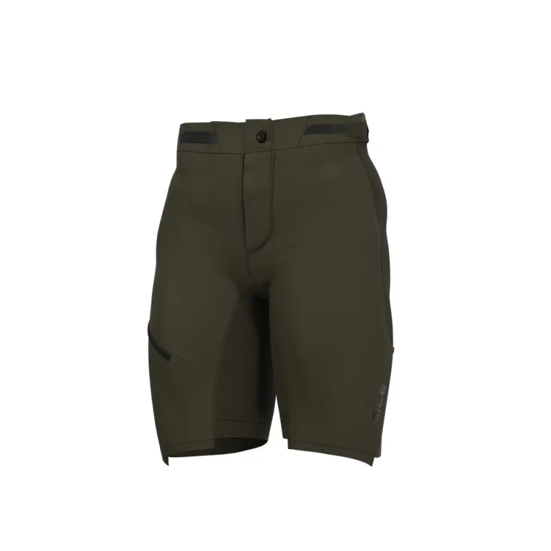Férfi nyári kerékpáros nadrág Alé Cycling Off road-gravel Overland olívazöld