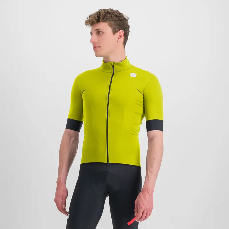 Cyklistická bunda s krátkym rukávom pánska Sportful Fiandre Light No Rain žltá