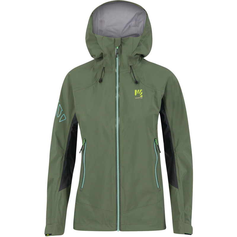 Outdoorová bunda dámska Karpos Storm Evo Thyme/Black Sand zelená