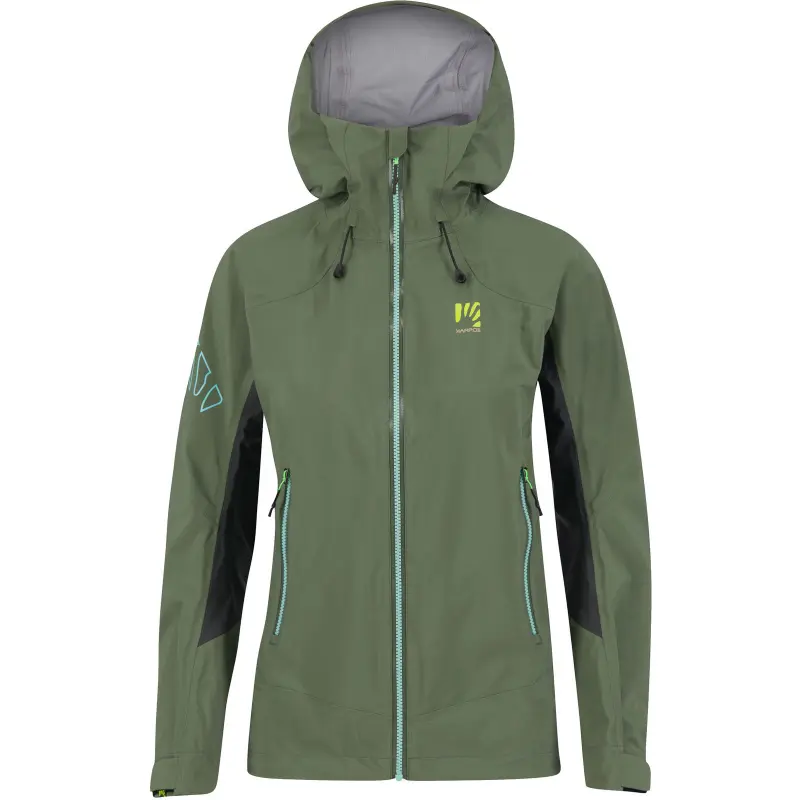 Outdoorová bunda dámska Karpos Storm Evo Thyme/Black Sand zelená
