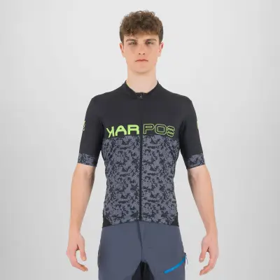 Karpos JUMP dres Black/Ombre Blue/Green Fluo