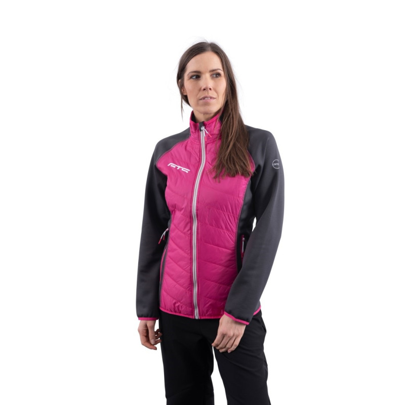 Outdoorová hybridná bunda dámska GTS rúžová