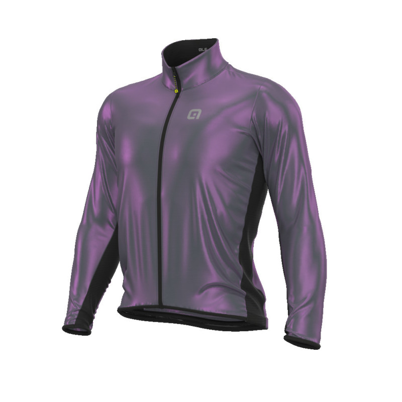 Cyklistická bunda pánská Alé Cycling Guscio Clever fialová