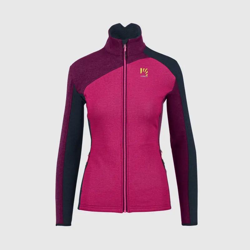 Outdoorová fleece dámská Karpos Federa Full-Zip Pink/Boysenberry/Vulcan růžová