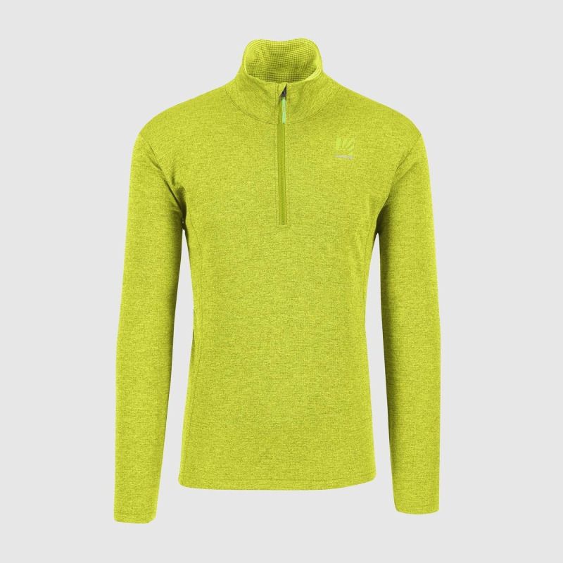 Outdoorová flíska pánska Karpos Pizzocco Half Zip svetlozelená