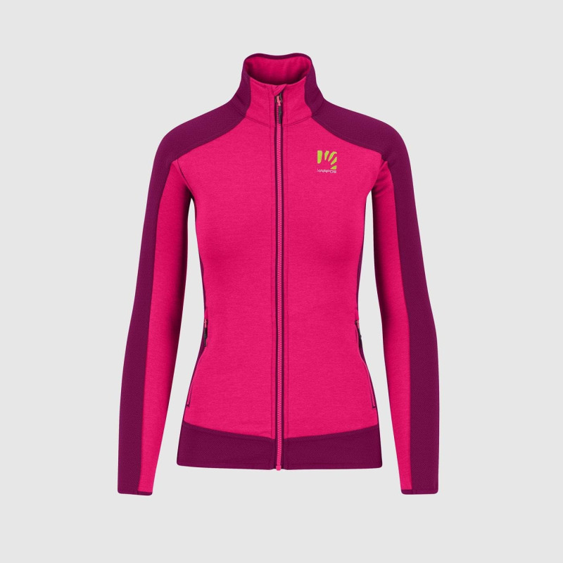 Outdoorová fleecová bunda dámska Karpos Odle ružová