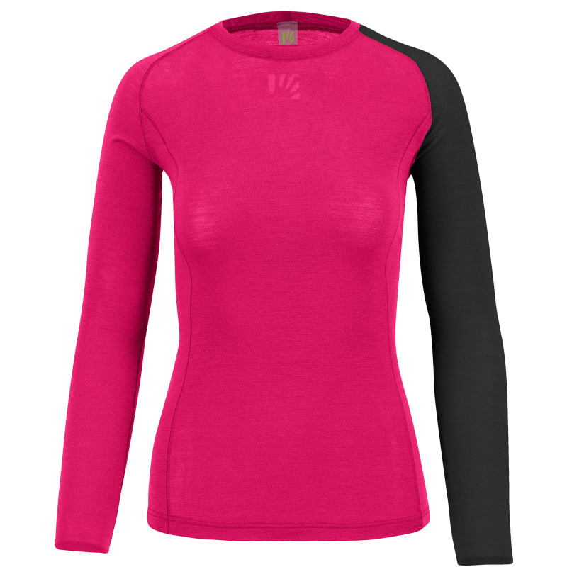 Outdoorové tričko dámské Karpos Dinamico Merino 130 s dlouhým rukávem Pink/Black růžové
