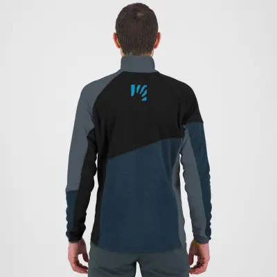 Outdoorova pánska Karpos flíska Federa Full-Zip modrá/sivá.