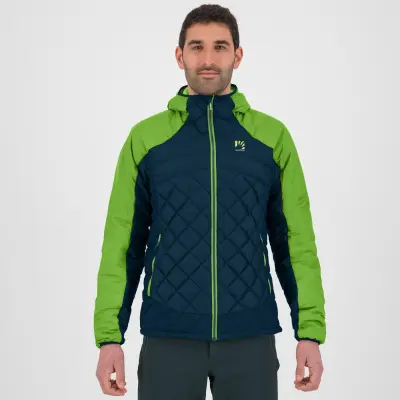 Zelená/midnight outdoorová bunda pánska Karpos Lastei Active Plus.