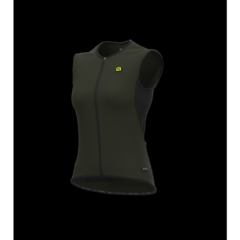 Női meleg kerékpáros mellény Alé Cycling Thermo R-EV1 zöld