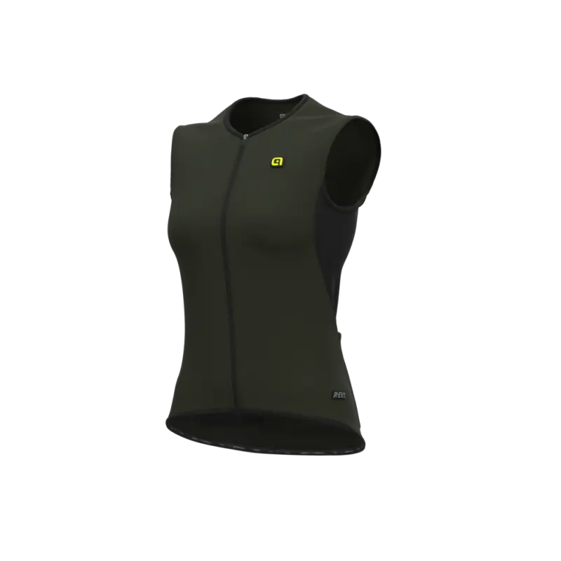 Női meleg kerékpáros mellény Alé Cycling Thermo R-EV1 zöld