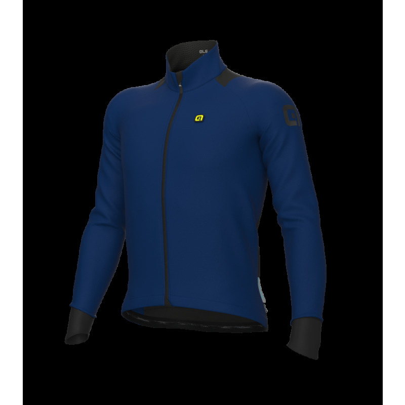 Zateplený zimní cyklistický dres pánský Alé Cycling K-IDRO Klimatik modrý