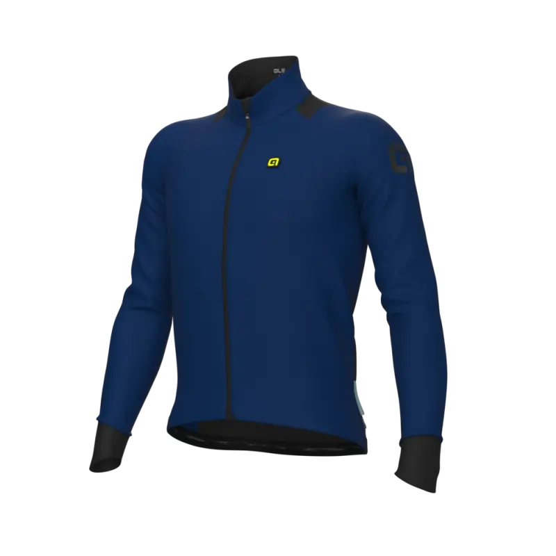 Zateplený zimní cyklistický dres pánský Alé Cycling K-IDRO Klimatik modrý