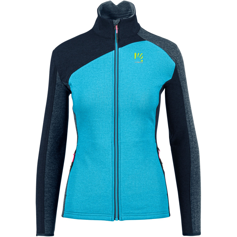 Outdoorová flíska dámska Karpos FEDERA FULL-ZIP Blue Atoll/Vulcan/Midnight modrá