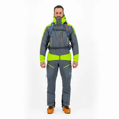 Zimná outdoorová bunda pánska Karpos Marmolada bridlicová/limetková