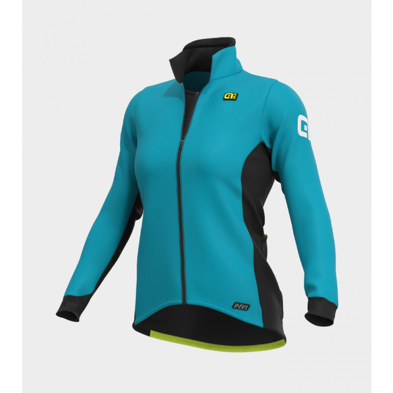 Zimní cyklistická bunda Ale Cycling dámská R-EV1 Future Warm modrá