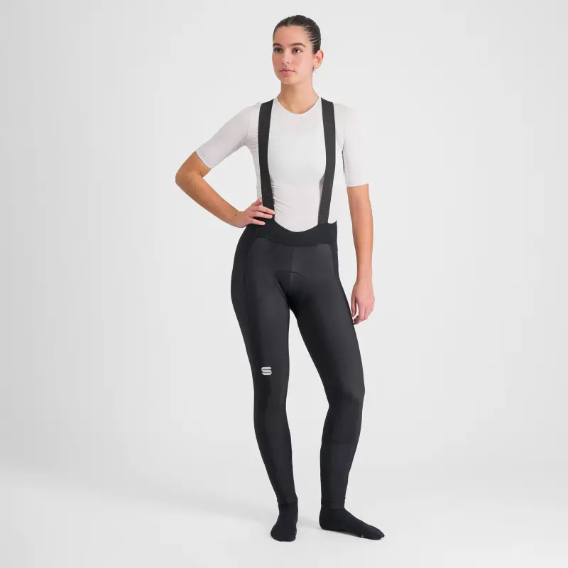 Zimní cyklistické kalhoty se šlemi dámské Sportful Bodyfit Pro černé