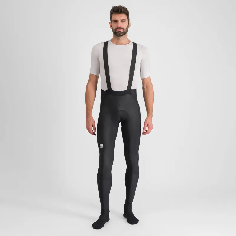 Zimné cyklistické nohavice s trakmi pánske Sportful Bodyfit Pro čierne