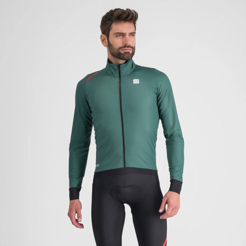 Zimná cyklistická bunda pánska Sportful Fiandre zelená