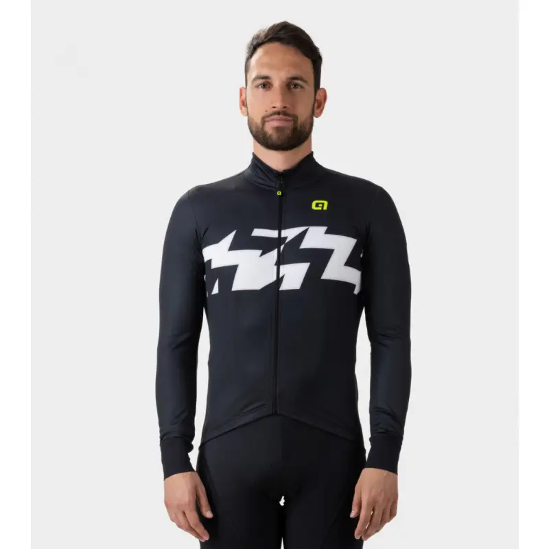 Férfi szigetelt kerékpáros mez Alé Cycling Ready Solid fekete