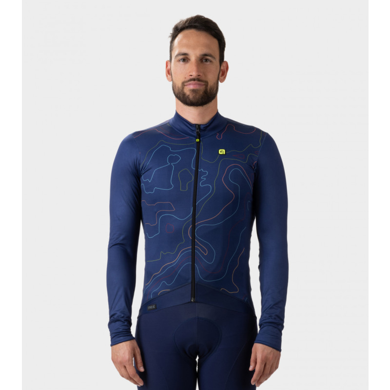 Férfi szigetelt kerékpáros mez Alé Cycling Top PR-E kék