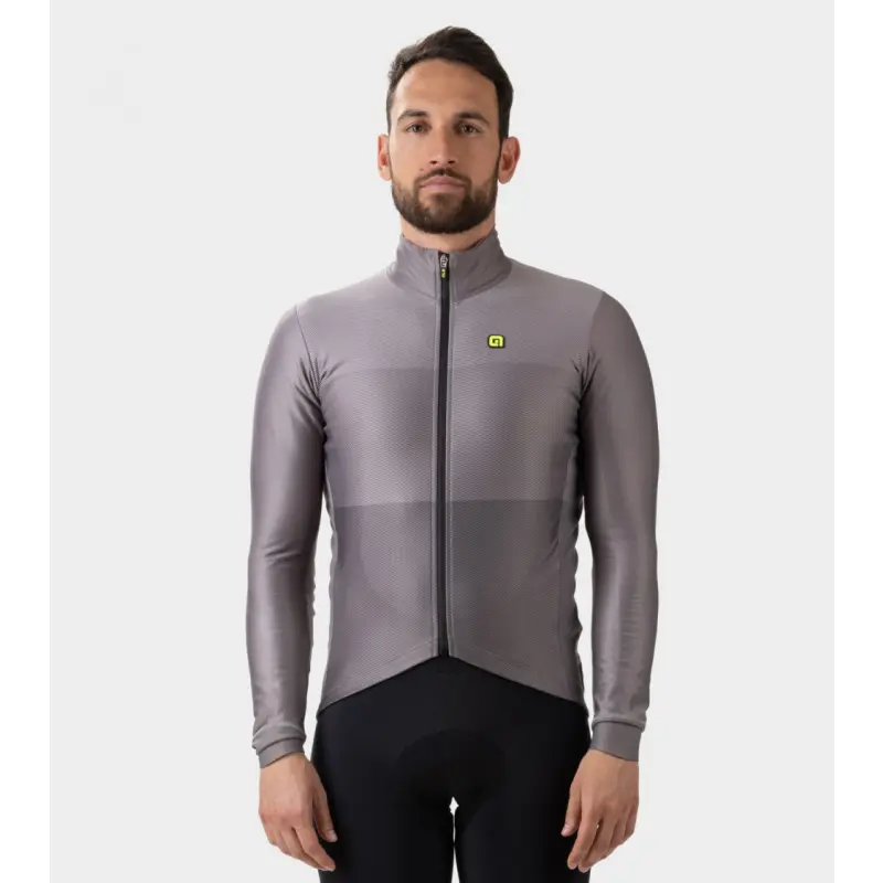 Zimná cyklistická bunda pánska Alé Cycling Sfida PR-S sivá