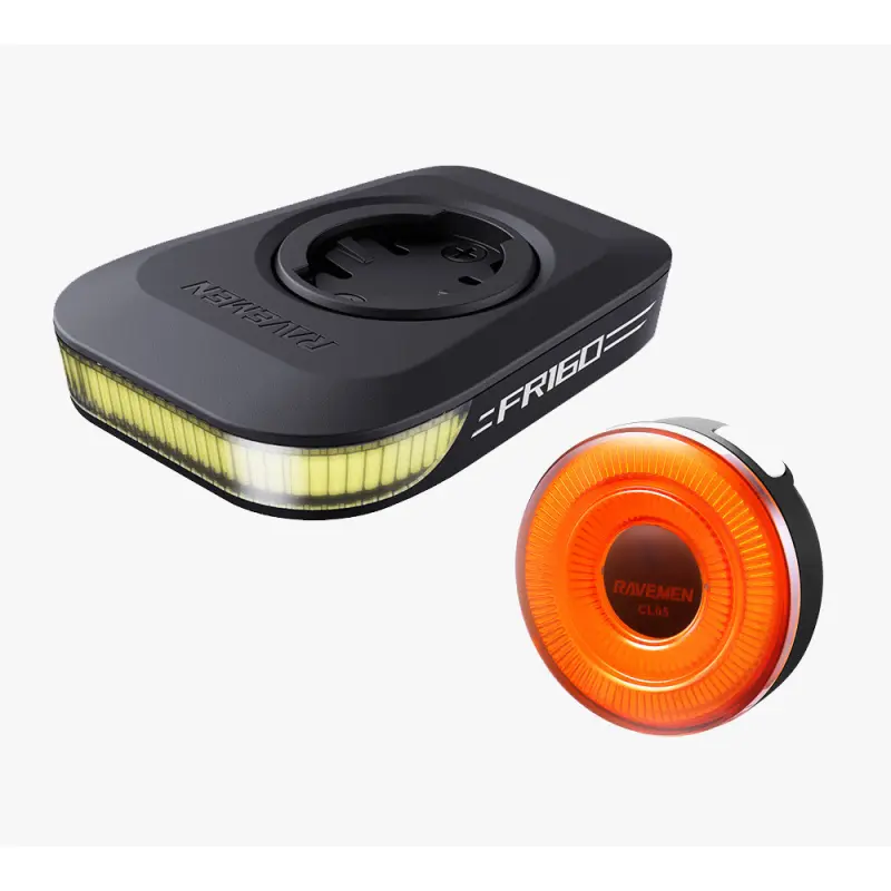 Ravemen Lights kerékpárlámpa szett első FR160 + hátsó CL05