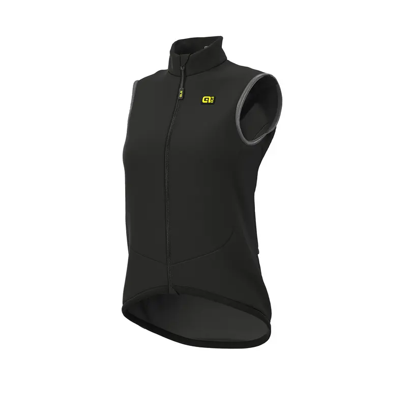 Téli szélálló és vízlepergető női kerékpáros mellény Alé Cycling Gilet Donna K-Smart fekete